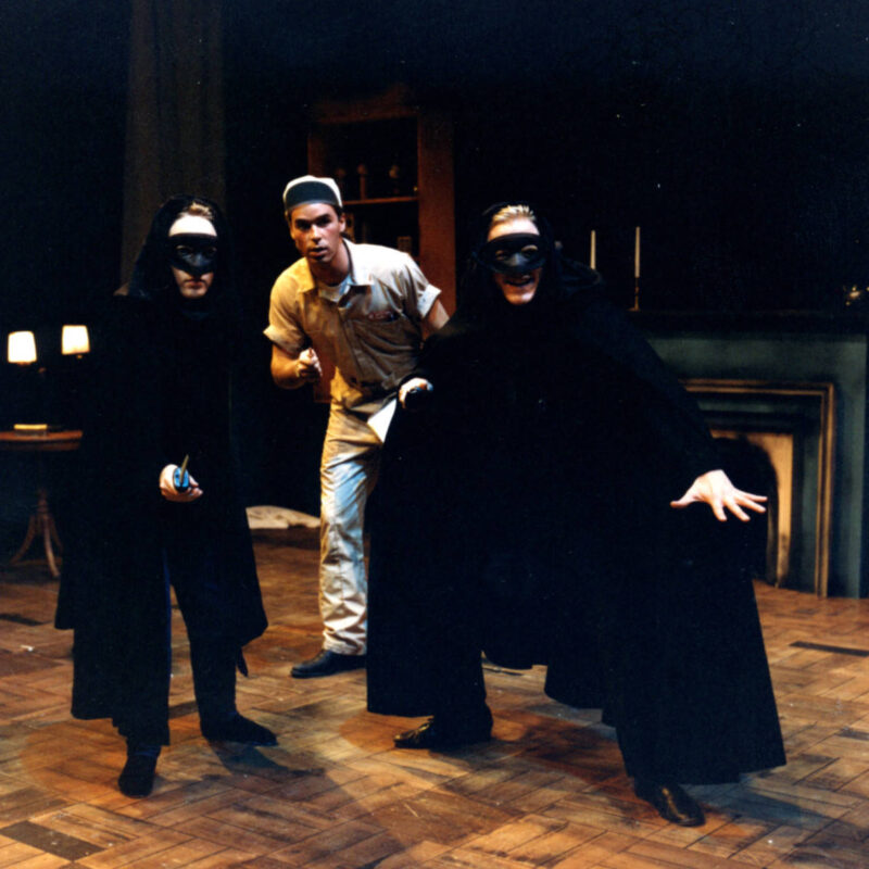 Murder #1 Debbie Simpson, Easy Seth Nesbitt, and Murder #2 Judah Collins, in Cahoot's Macbeth 1989